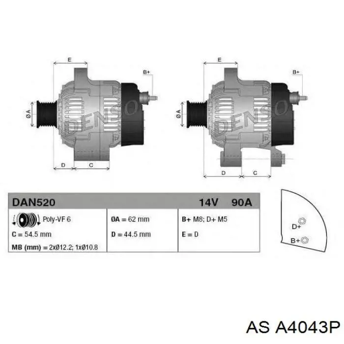 Генератор A4043P AS/Auto Storm