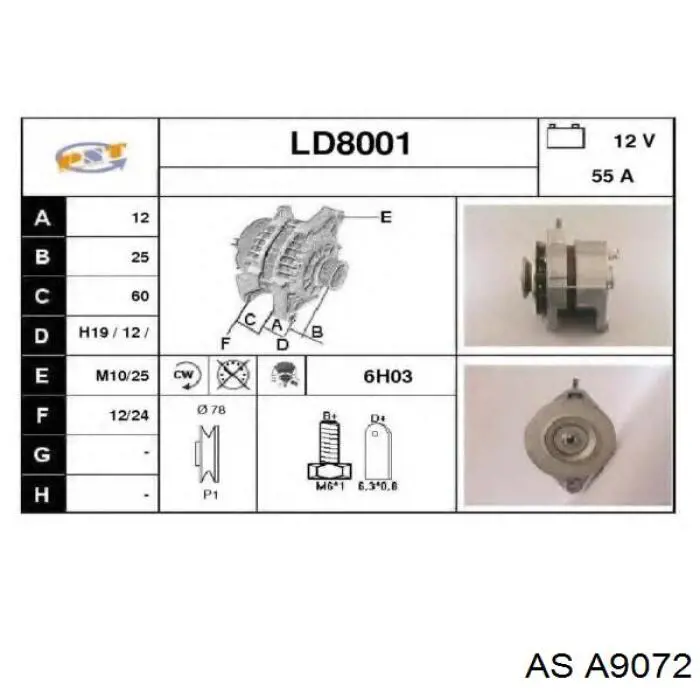 Генератор AS/Auto Storm A9072 ціна, від 85.45 USD