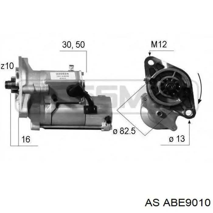 Підшипник стартера SKF 6082RS