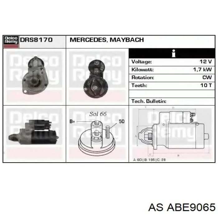 Купити ABE9065 AS/Auto Storm Підшипник генератора