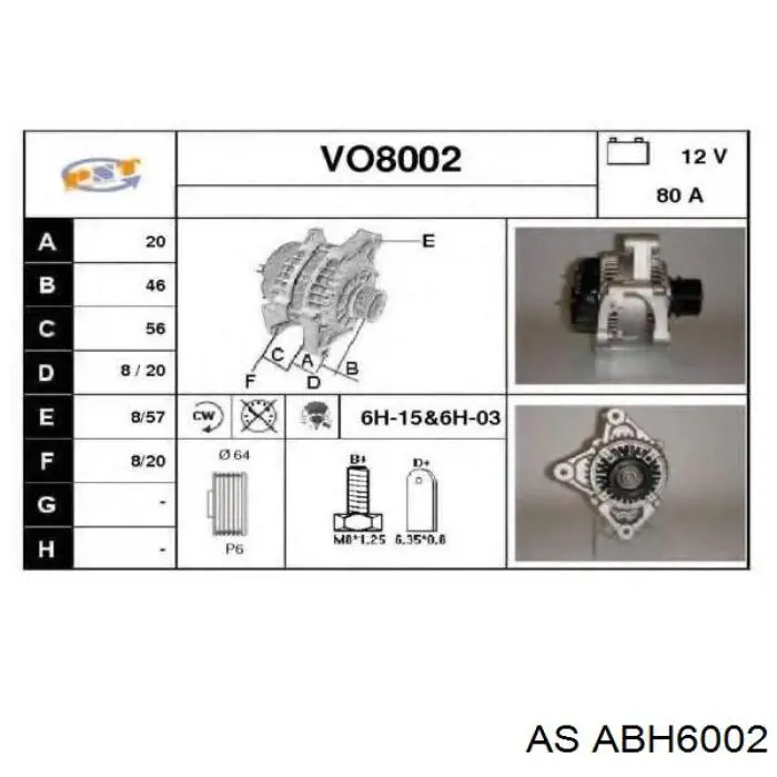 ABH6002 AS/Auto Storm Щіткотримач генератора