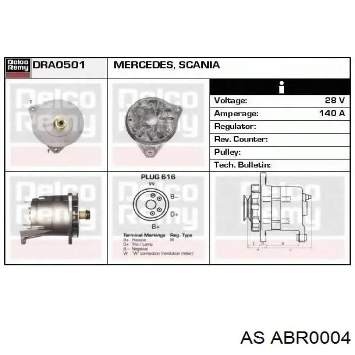 ABR0004 AS/Auto Storm Передня кришка генератора
