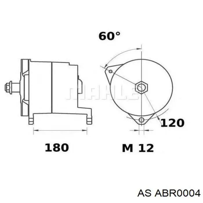 Кришка передня, генератора AS/Auto Storm ABR0004 ціна, від 41.86 USD