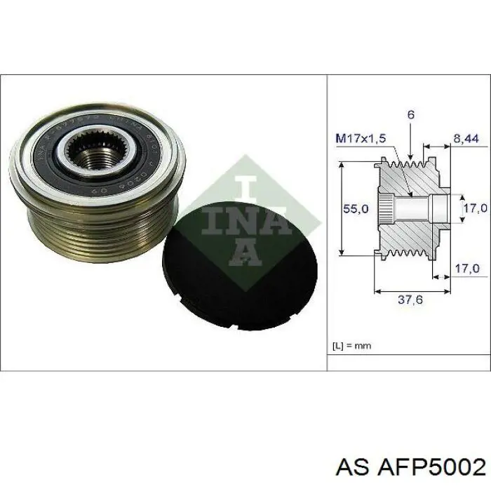 Інерційний шків AS/Auto Storm AFP5002 ціна, від 31.10 USD