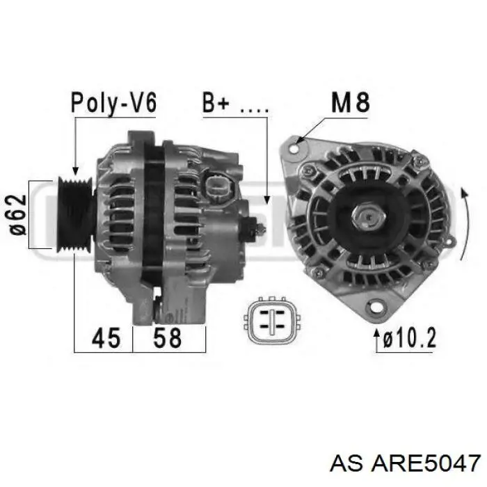 Реле зарядки генератора As-pl ARE5047 ціна, від 22.44 USD