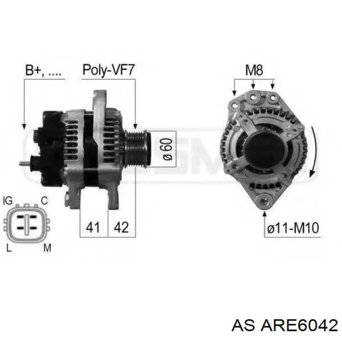 Реле генератора ARE6042 AS/Auto Storm