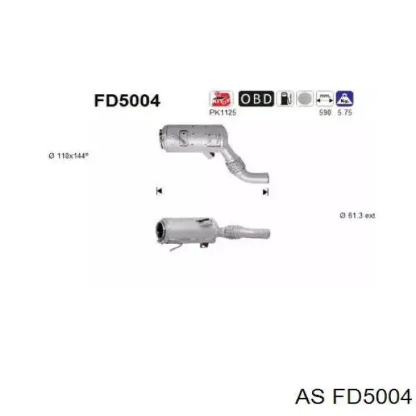 Фільтр системи відпрацьованих газів BM Catalysts BM11040H ціна, від 427.72 USD