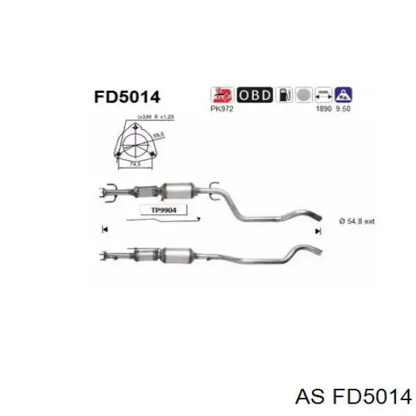 Фільтр системи відпрацьованих газів Opel 13243546 ціна, від 302.83 USD