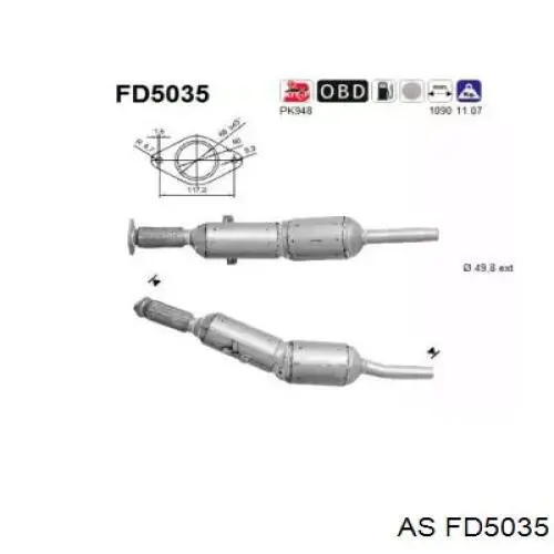 FD5035 AS/Auto Storm Фільтр ДПФ