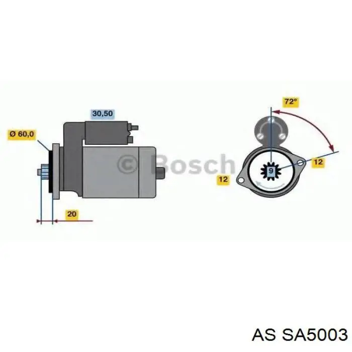 Ротор стартера AS/Auto Storm SA5003 ціна, від 17.68 USD