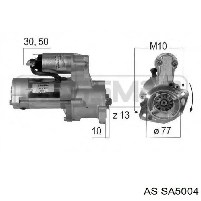 Купити SA5004 AS/Auto Storm Якір (ротор) стартера