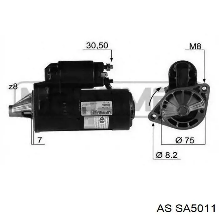 Ротор стартера AS/Auto Storm SA5011 ціна, від 21.36 USD