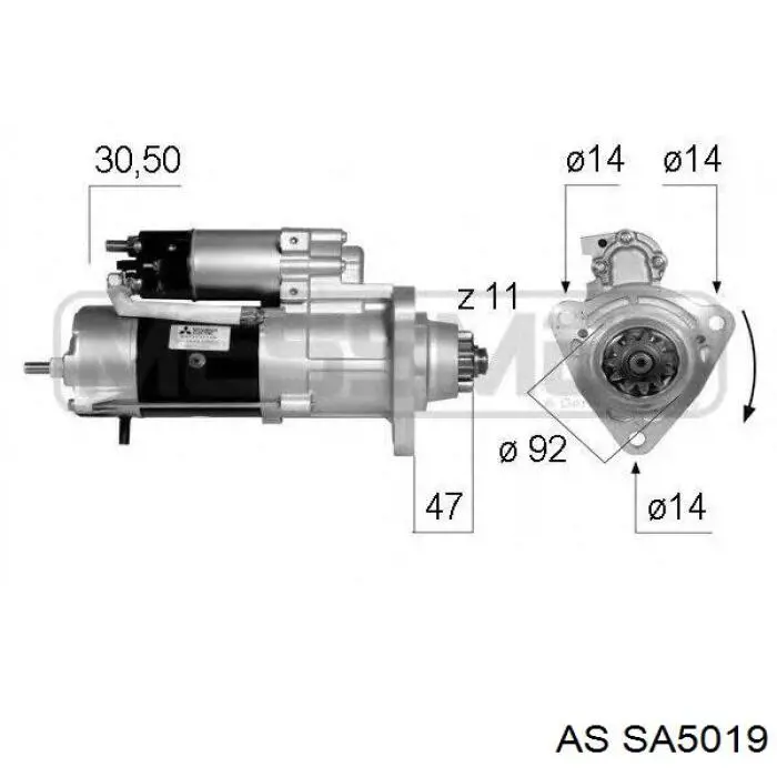 SA5019 AS/Auto Storm якір (ротор стартера)