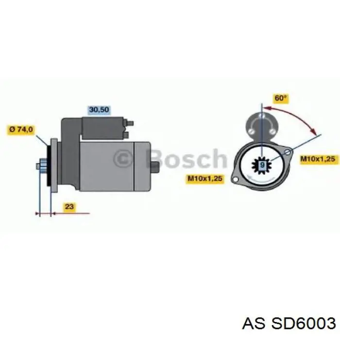 Привід стартера AS/Auto Storm SDK6015P