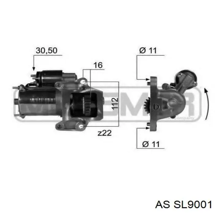 Виделка стартера SL9001 AS/Auto Storm