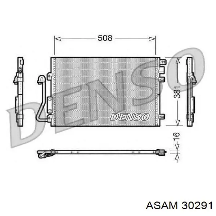 Радіатор кондиціонера 30291 Asam
