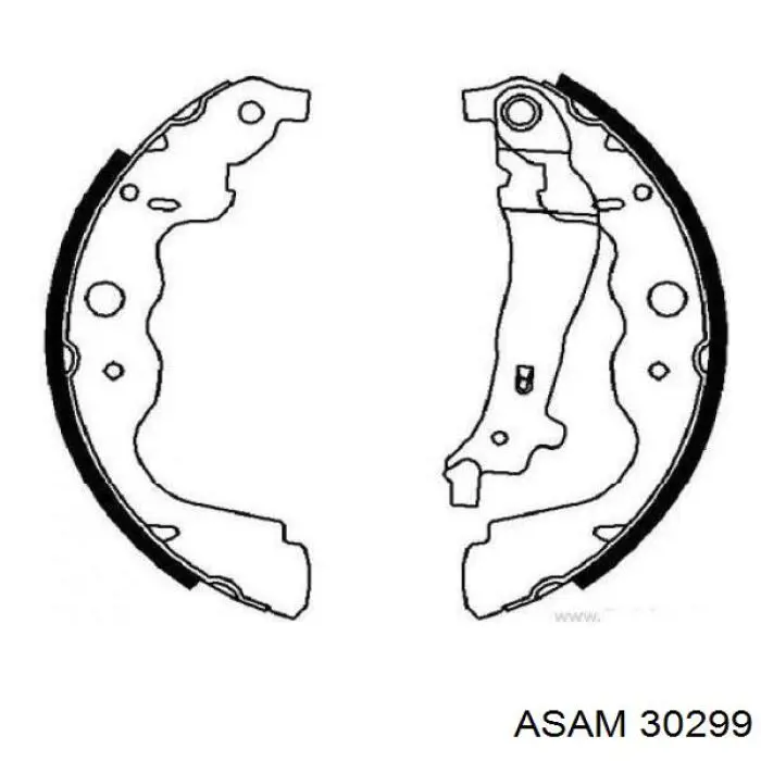 Купити 30299 Asam Колодки гальмові задні, барабанні