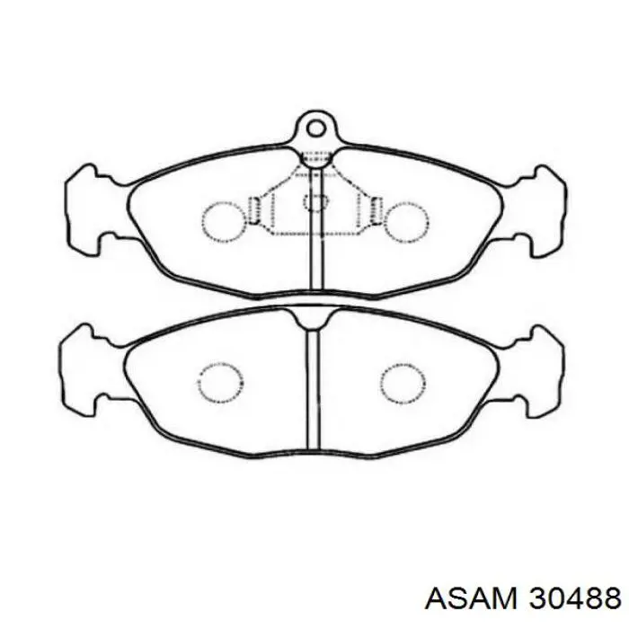 Передні тормозні колодки 30488 Asam