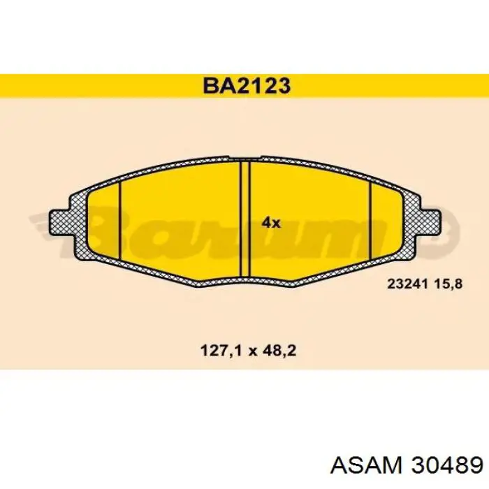 Гальмівні колодки Asam 30489 ціна, від 9.72 USD