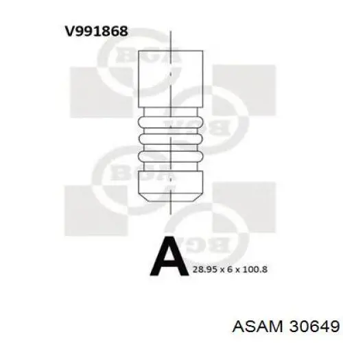Купити 30649 Asam Клапан випускний