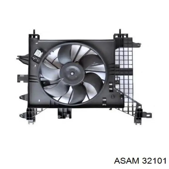 32101 Asam дифузор радіатора охолодження, в зборі з двигуном і крильчаткою