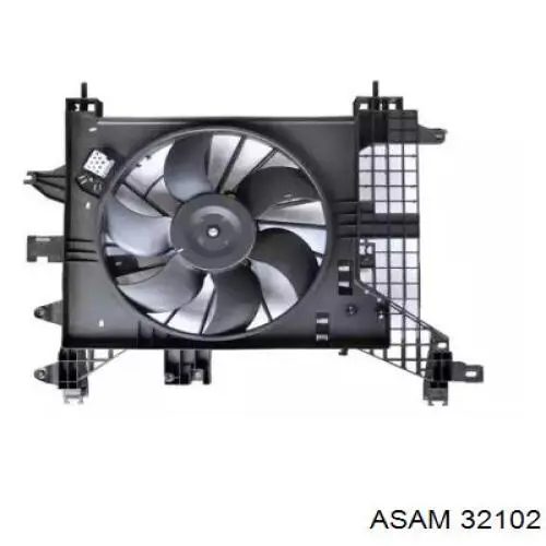 32102 Asam дифузор радіатора охолодження, в зборі з двигуном і крильчаткою