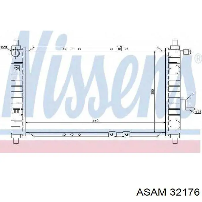 32176 Asam радіатор охолодження двигуна