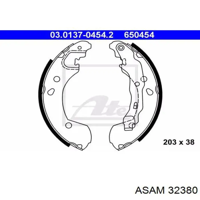 Колодки гальмові задні, барабанні Asam 32380 ціна, від 23.38 USD