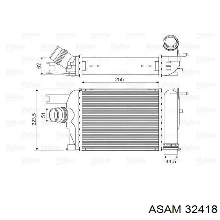 32418 Asam радіатор интеркуллера