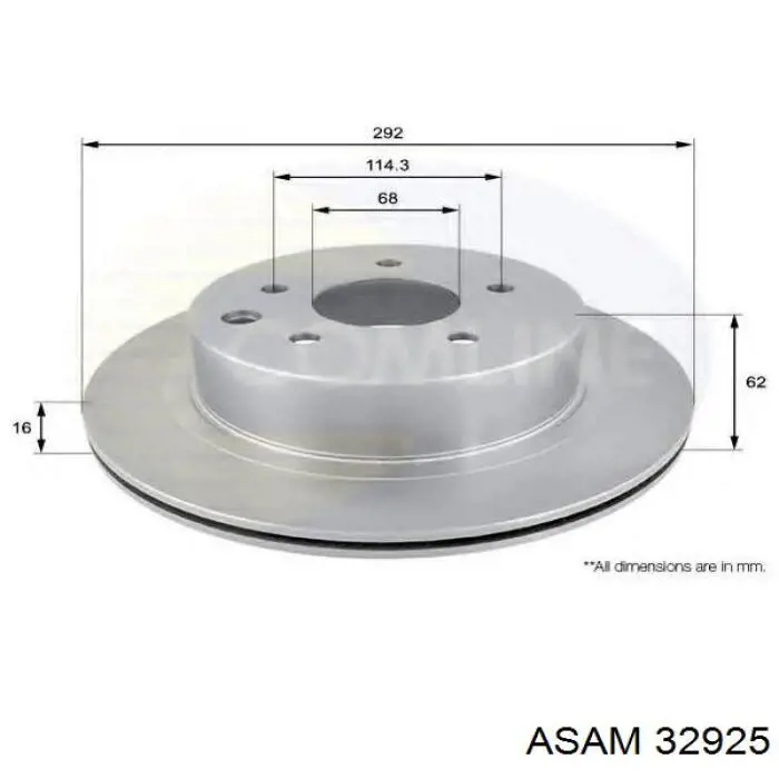 Задні дискові гальма Asam 32925 ціна, від 27.36 USD