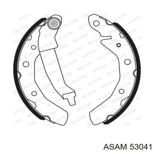 Колодки гальмові задні, барабанні 53041 Asam