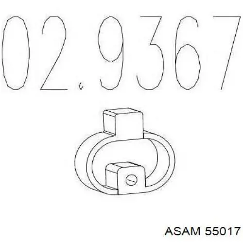 Кріплення глушника заднє Asam 55017 ціна, від 15.58 USD
