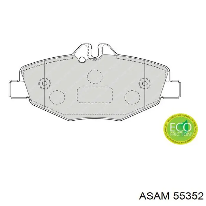 Гальмівні колодки Asam 55352 ціна, від 21.65 USD