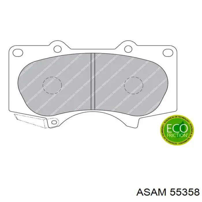 Гальмівні колодки Asam 55358 ціна, від 20.67 USD