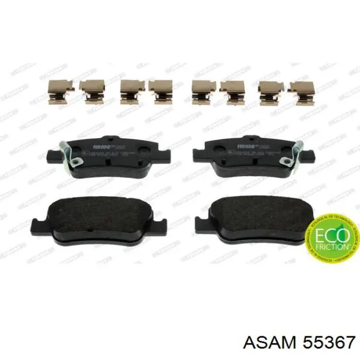 55367 Asam Колодки гальмівні задні, дискові