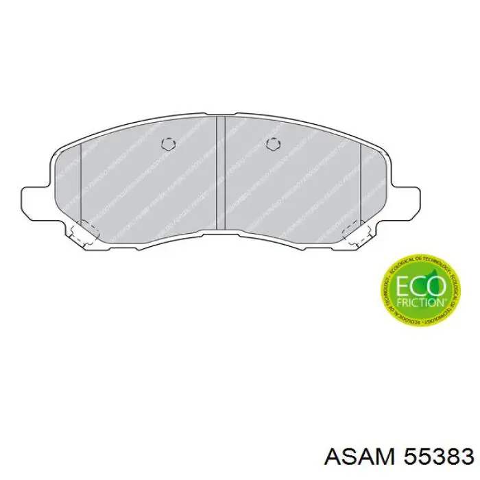 Колодки гальмівні передні, дискові 55383 Asam