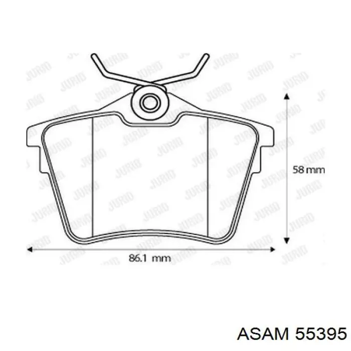 Задні гальмівні колодки Asam 55395 ціна, від 14.01 USD
