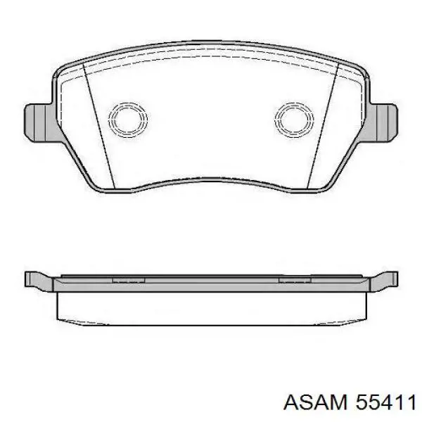 Задні гальмівні колодки Asam 55411 ціна, від 12.70 USD