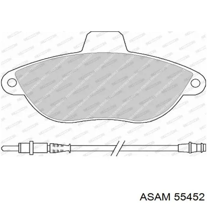 Купити 55452 Asam Колодки гальмівні передні, дискові