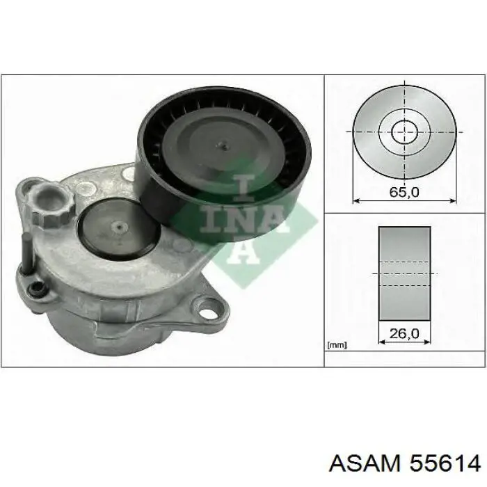 Ролик приводного ременя, паразитний Asam 55614 ціна, від 9.50 USD