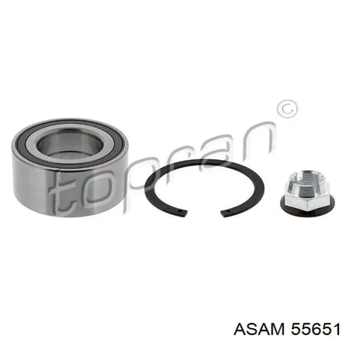 Комплект підшипник маточини передньої Asam 55651 ціна, від 31.51 USD