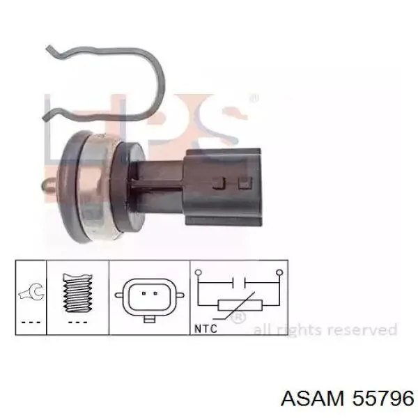 Термодатчик охолоджуючої рідини Asam 55796 ціна, від 7.06 USD