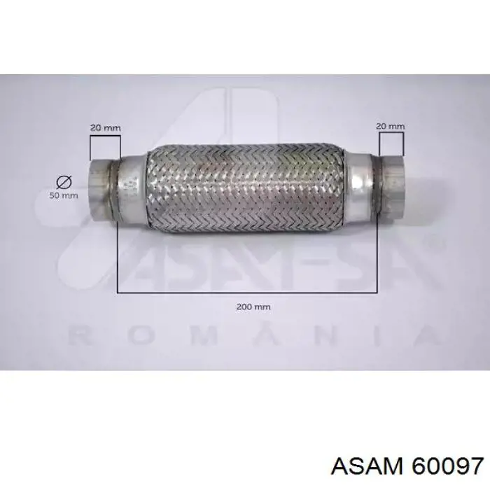 Гофра приймальної труби Asam 60097 ціна, від 13.93 USD