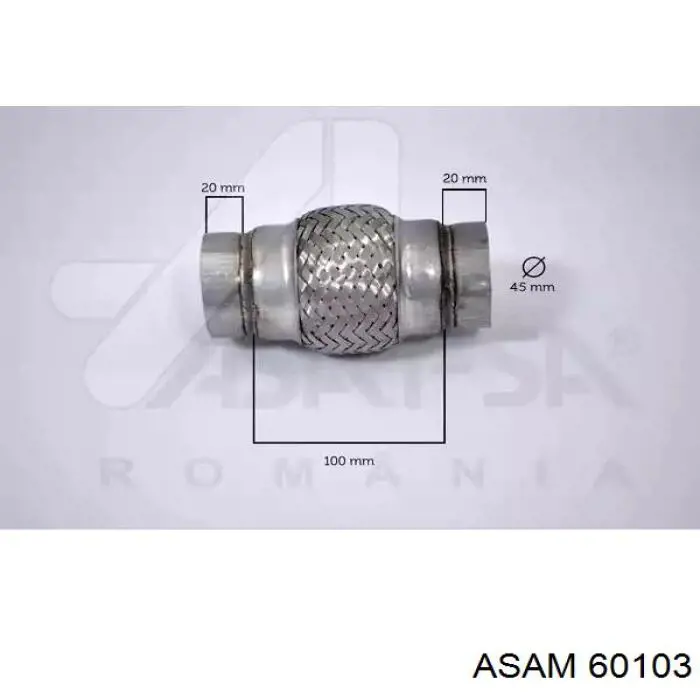 Гофра приймальної труби Asam 60103 ціна, від 25.14 USD