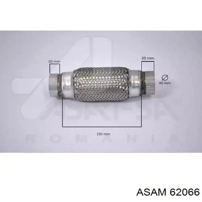 Гофра приймальної труби Asam 62066 ціна, від 11.35 USD