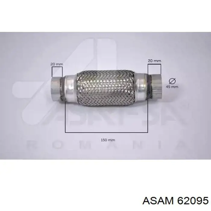Гофра приймальної труби Asam 62095 ціна, від 10.24 USD