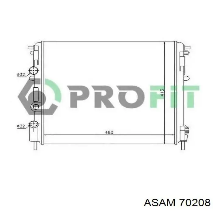 Купити 70208 Asam Радіатор двигуна