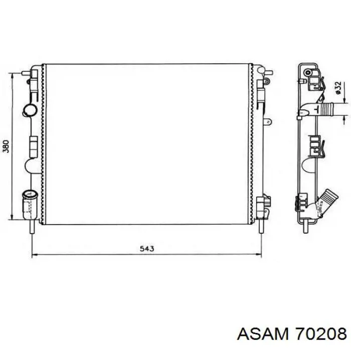 Радіатор основний Asam 70208 ціна, від 37.40 USD