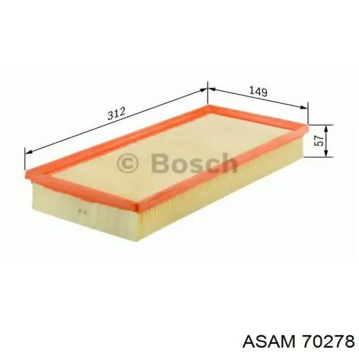 Елемент повітряного фільтра Asam 70278 ціна, від 3.94 USD