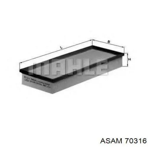 Купити 70316 Asam Автомобільний фільтр повітря